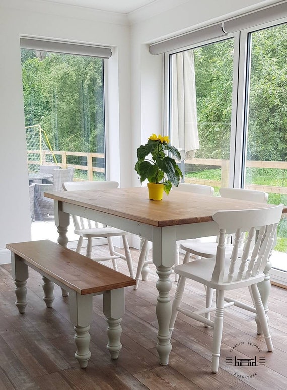 5ft Farmhouse Dining Table Rustic Table Table And Chairs Etsy