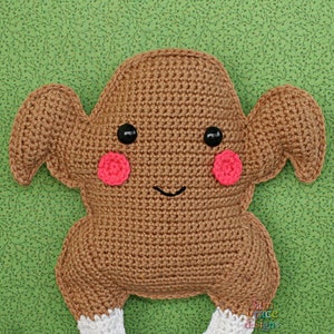 Roast Turkey Crochet Pattern, Roast Turkey Amigurumi Pattern, Roast Turkey Kawaii Cuddler, Roast Turkey Rag doll, Roast Turkey Ragdoll