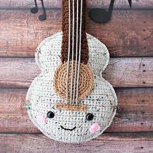 Guitar Crochet Pattern, Guitar Amigurumi Pattern, Guitar Kawaii Cuddler, Guitar Rag doll, Guitar Ragdoll, Kawaii Guitar, Guitar Plushie