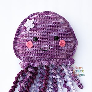 Jellyfish Crochet Pattern, Jellyfish Amigurumi Pattern, JellyFish Kawaii Cuddler, Kawaii Jellyfish, Jellyfish Plushie, Jellyfish Stuffie