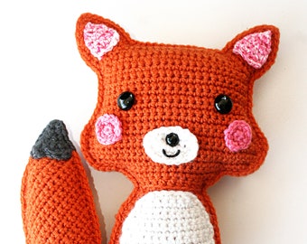 Fox Crochet Pattern, Fox Amigurumi Pattern, Fox Kawaii Cuddler, Fox Rag doll, Fox Ragdoll, Kawaii Fox, Fox Stuffie, Fox Plushie