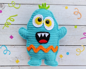 Scary Monster Crochet Pattern, Scary Monster Amigurumi Pattern, Scary Monster Kawaii Cuddler, Scary Monster Rag doll, Scary Monster Ragdoll