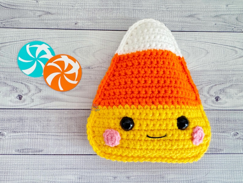 Candy Corn Amigurumi Plushie Crochet Pattern Kawaii Cuddler Ragdoll PDF ...