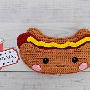 Hot Dog Crochet Pattern, Hot Dog Amigurumi Pattern, Hot Dog Kawaii Cuddler, Hot Dog Rag doll, Hot Dog Ragdoll, Crochet Hot Dog Pattern