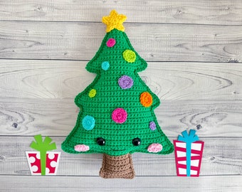 Christmas Tree Amigurumi Plushie Crochet Pattern Kawaii Cuddler Ragdoll PDF Digital Download