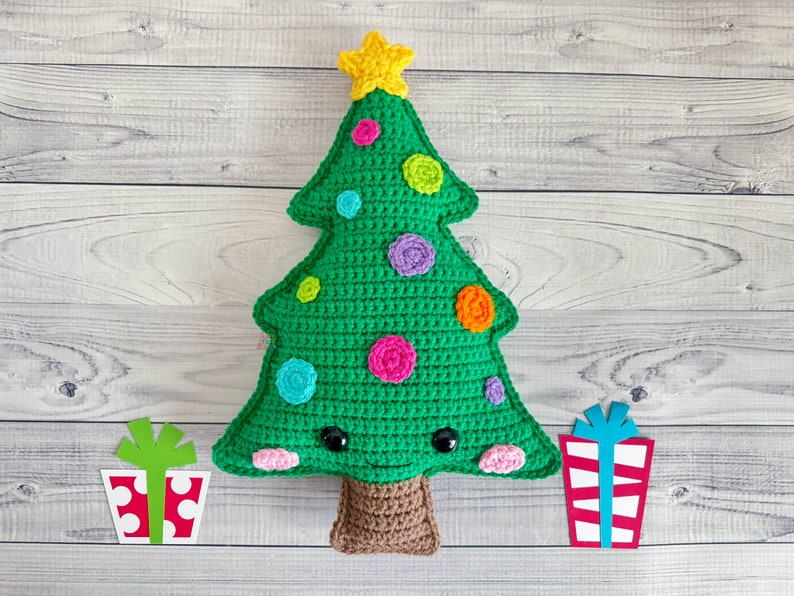 Christmas Tree Crochet Pattern, Christmas Tree Amigurumi Pattern, Christmas Tree Kawaii Cuddler, Christmas Tree Ragdoll, Crochet Tree image 1