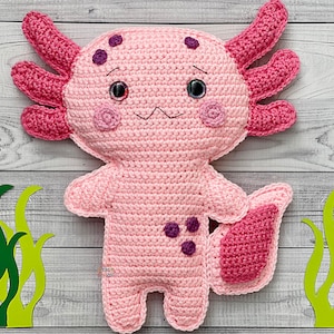 Axolotl Crochet Pattern, Axolotl Amigurumi Pattern, Axolotl Kawaii Cuddler, Axolotl Rag doll, Axolotl Ragdoll, Kawaii Axolotl, Axolotl