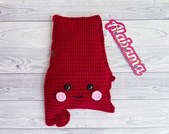 Alabama State Amigurumi Plushie Crochet Pattern Kawaii Cuddler Ragdoll PDF Digital Download