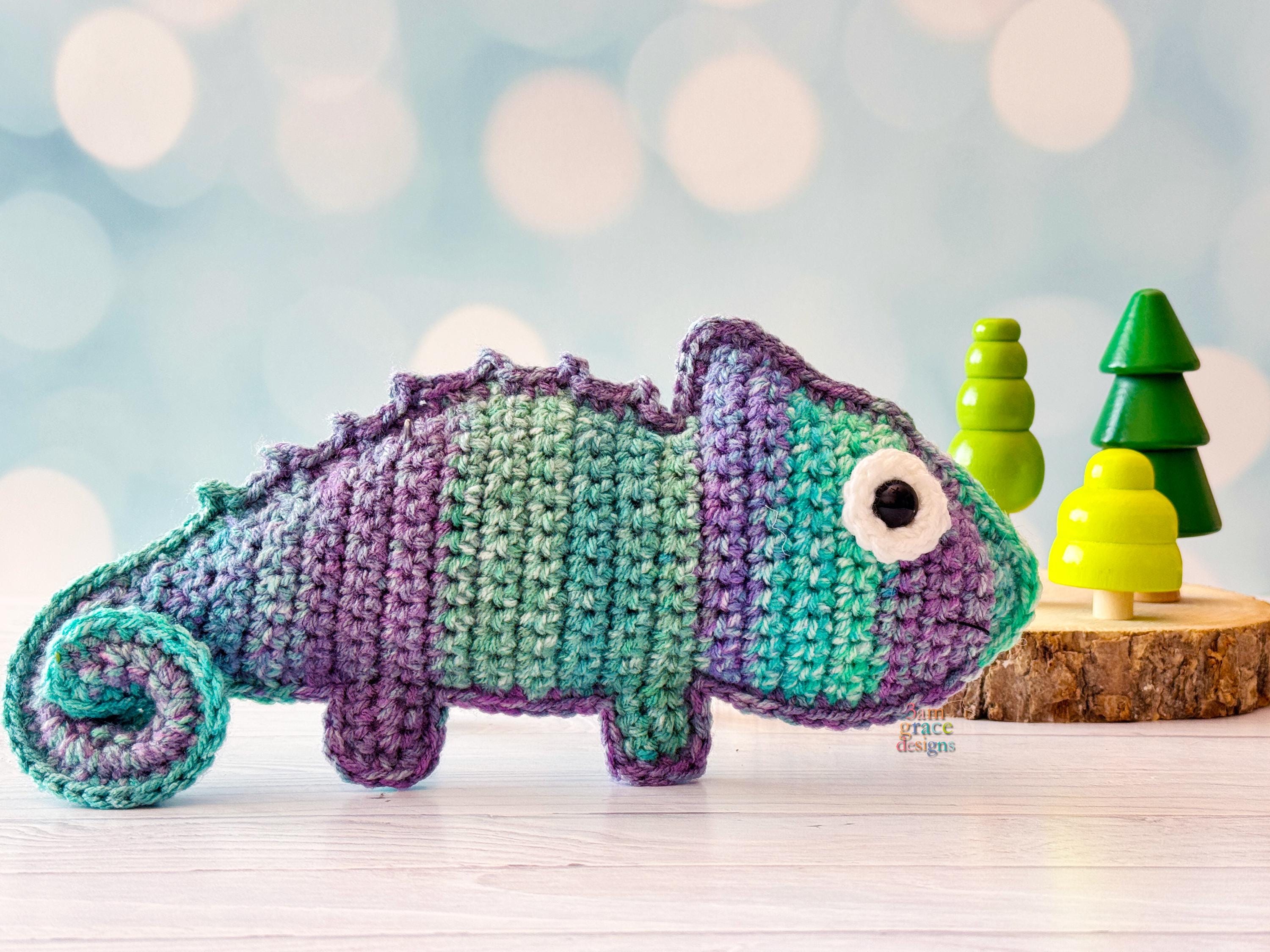 39 Lizard Crochet Patterns for Amigurumi Fans, Gifts, and Quirky Handmade Decor 32 Mini Chameleon Reptile Lizard Amigurumi Crochet
