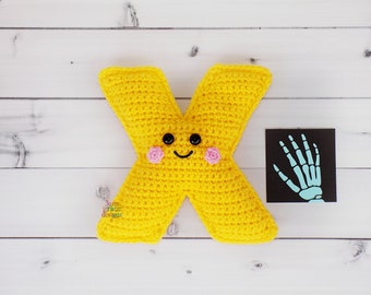 Lower Case Letter X Crochet Pattern, Letter X Amigurumi Pattern, Alphabet Crochet Pattern, Alphabet Amigurumi Pattern, Letter X Cuddler