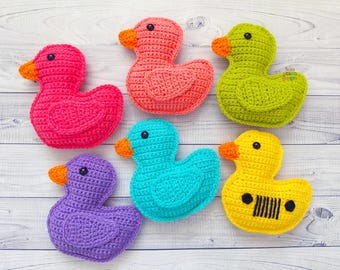 Mini Rubber Ducky Amigurumi Plushie Crochet Pattern Kawaii Cuddler Ragdoll PDF Digital Download