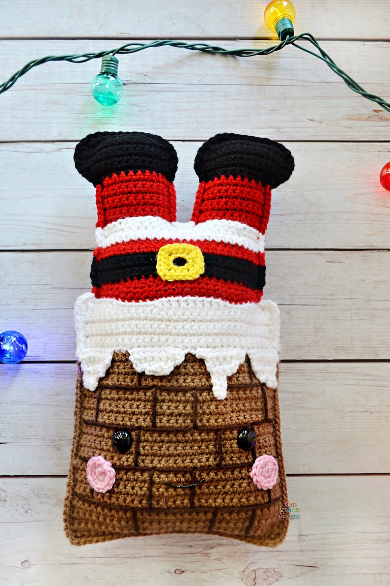 Santa Chimney Crochet Pattern, Santa Chimney Amigurumi Pattern, Santa Chimney Kawaii Cuddler, Santa Chimney Rag doll, Santa Chimney Ragdoll image 1