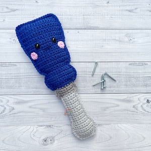 Screwdriver Crochet Pattern, Screwdriver Amigurumi Pattern, Screwdriver Kawaii Cuddler, Crochet Tool Pattern, Crochet Tools, Kawaii