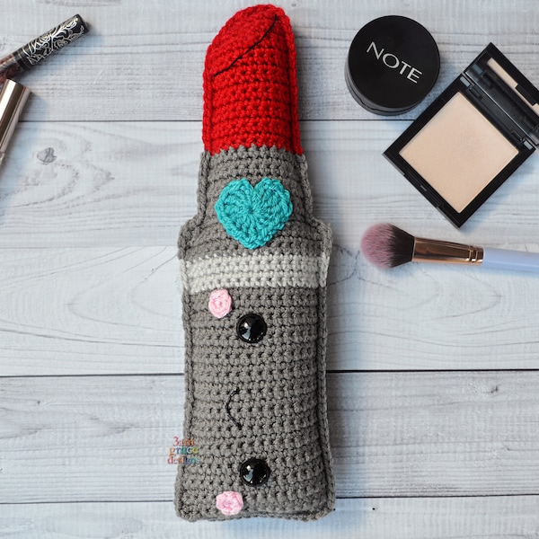 Lipstick Crochet Pattern, Lipstick Amigurumi Pattern, Lipstick Kawaii Cuddler, Lipstick Rag doll, Lipstick Ragdoll, Kawaii Lipstick