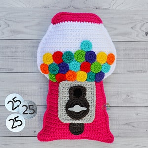 Gumball Machine Crochet Pattern, Gumball Machine Amigurumi Pattern, Gumball Machine Kawaii Cuddler, Gumball Machine Rag doll, Gumball
