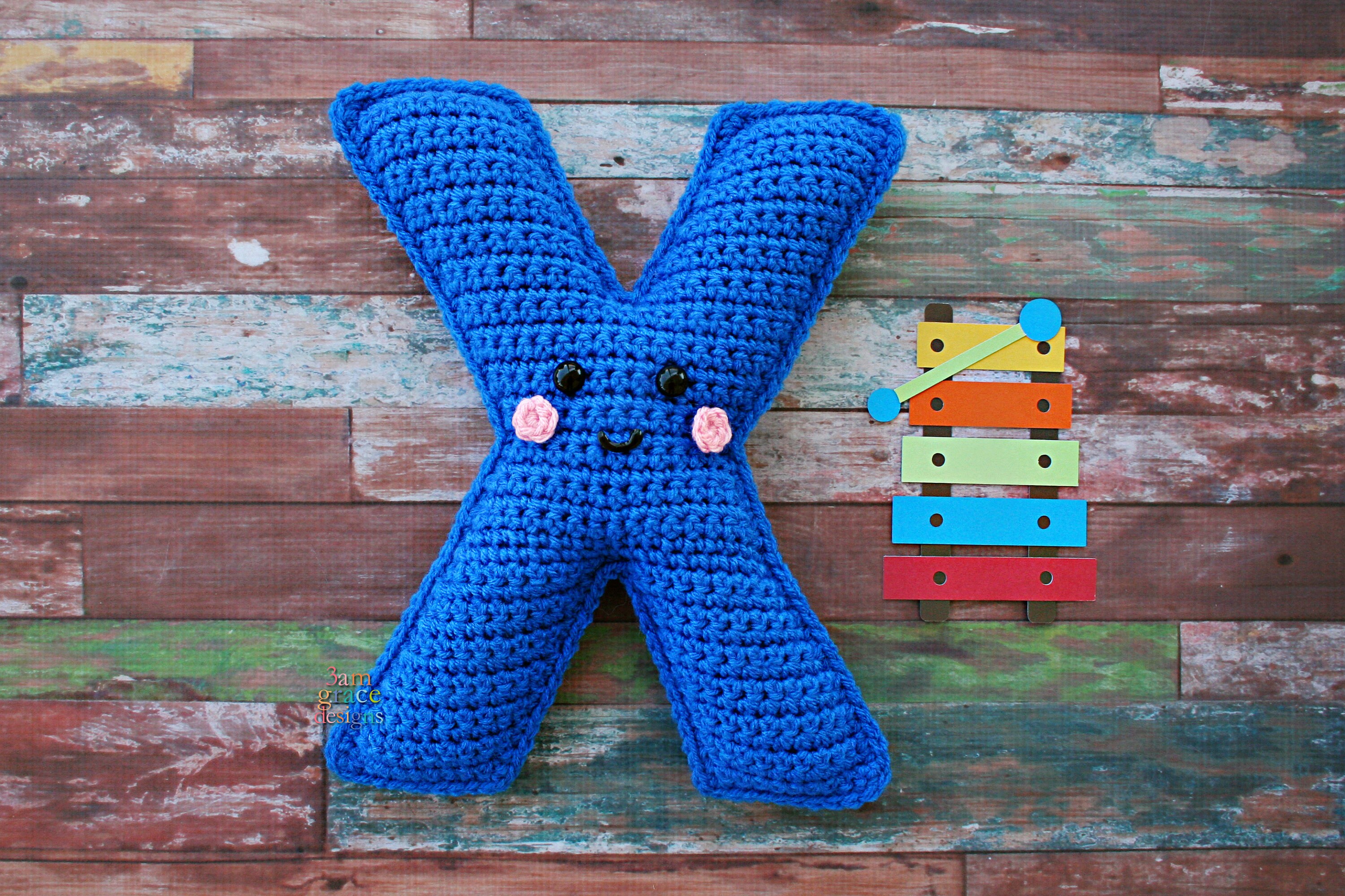 Letter X Crochet Pattern Letter X Amigurumi Pattern Alphabet Etsy