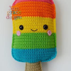 Popsicle Crochet Pattern, Popsicle Amigurumi Pattern, Popsicle Kawaii Cuddler, Popsicle Rag doll, Popsicle Ragdoll, Crochet Popsicle Pattern image 1