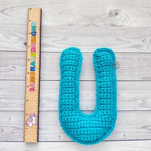Padrão de crochê da mini letra U, padrão de amigurumi da letra U, padrão de crochê do alfabeto, padrão de amigurumi do alfabeto, Ragdoll da letra U, letra U
