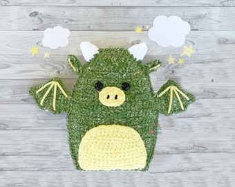 Dragon Squish Amigurumi Plushie Crochet Pattern Kawaii Cuddler Ragdoll PDF Digital Download