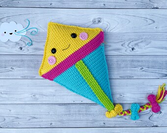 Kite Crochet Pattern, Kite Amigurumi Pattern, Kite Kawaii Cuddler, Kite Rag doll, Kite Ragdoll, Kawaii Kite Pattern