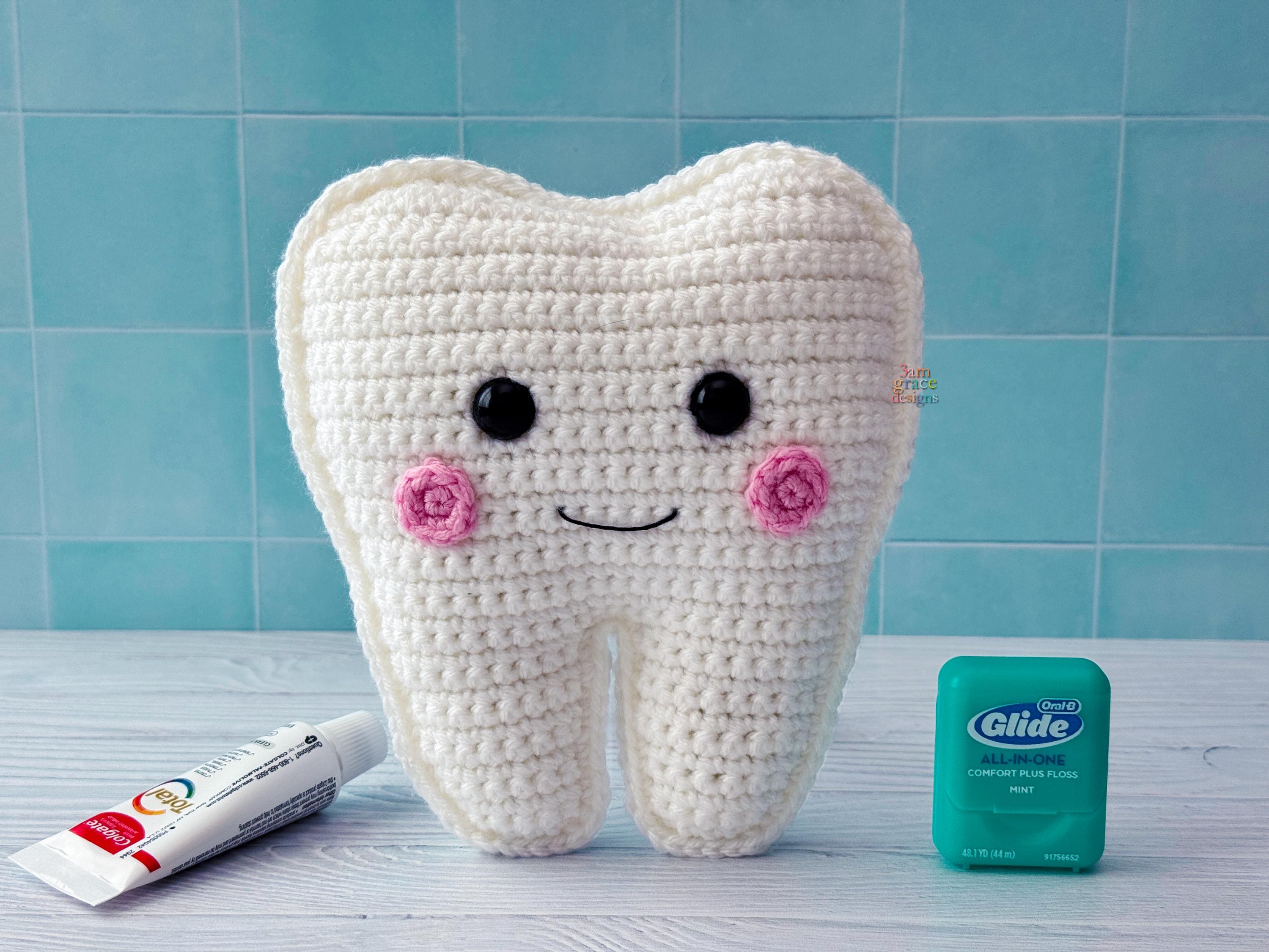 35 Tooth Crochet Pattern: Unlock Your Creativity with Fun Dental Designs 24 Tooth Fairy Pillow Amigurumi Plushie Crochet