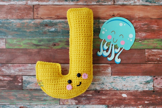 Letter J Alphabet Amigurumi Plushie Crochet Pattern Kawaii Cuddler