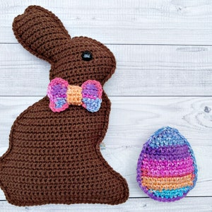 Chocolate Bunny Crochet Pattern, Chocolate Bunny Amigurumi Pattern, Chocolate Bunny Kawaii Cuddler, Chocolate Rabbit Crochet Pattern