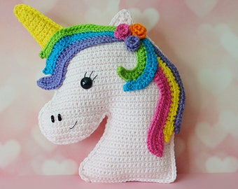 Unicorn Amigurumi Plushie Crochet Pattern Kawaii Cuddler Ragdoll PDF Digital Download