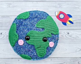 Earth Crochet Pattern, Earth Amigurumi Pattern, Earth Kawaii Cuddler, Earth Rag doll, Earth Ragdoll, Kawaii Earth Pattern, Earth