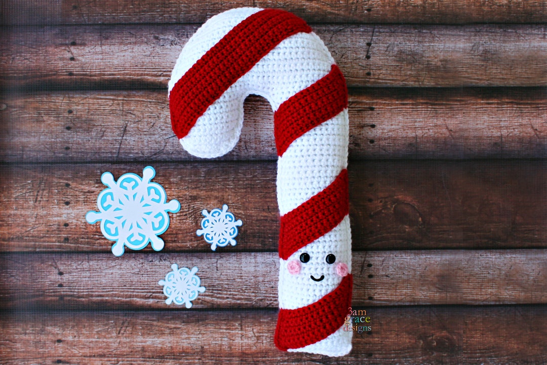 Candy Cane Amigurumi Plushie Crochet Pattern Kawaii Cuddler Ragdoll PDF ...