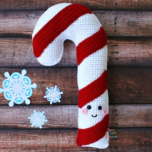 Candy Cane Amigurumi Plushie Crochet Pattern Kawaii Cuddler Ragdoll PDF ...