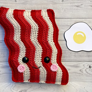 Bacon Crochet Pattern, Bacon Amigurumi Pattern, Bacon Kawaii Cuddler, Bacon Rag doll, Bacon Ragdoll, Crochet Bacon, Bacon Plushie, Bacon