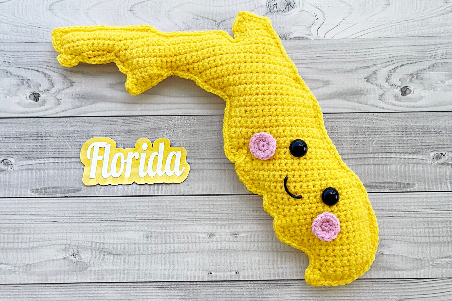 Florida Crochet Pattern, Florida Amigurumi Pattern, Florida Kawaii Cuddler, Florida Rag doll, Florida State, State of Florida