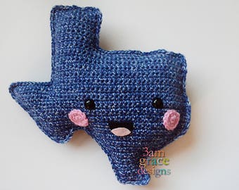 Texas Crochet Pattern, Texas Amigurumi Pattern, Texas Kawaii Cuddler, Texas Rag doll, Texas Ragdoll, State of Texas Crochet Pattern, Texas