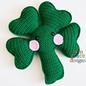 Four Leaf Clover Crochet Pattern, Four Leaf Clover Amigurumi Pattern, Four Leaf Clover Kawaii Cuddler, Kawaii Four Leaf Clover