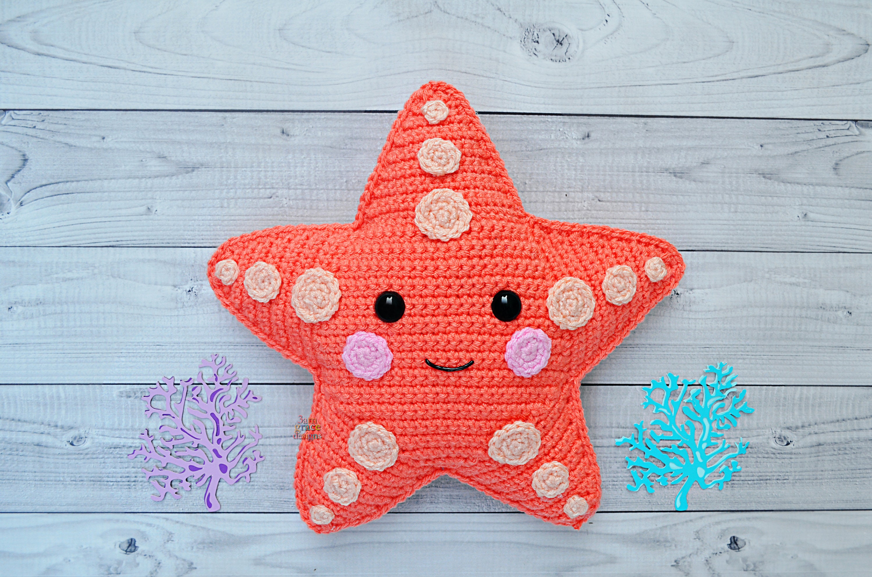 37 Starfish Crochet Patterns for Sea-Inspired Amigurumi, Plush, and Decor 23 Starfish Amigurumi Plushie Crochet Pattern Kawaii Cuddler