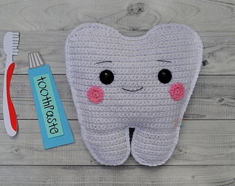 Crochet Tooth Fairy Pillow Amigurumi Plushie Crochet Pattern Kawaii Cuddler Ragdoll PDF Digital Download