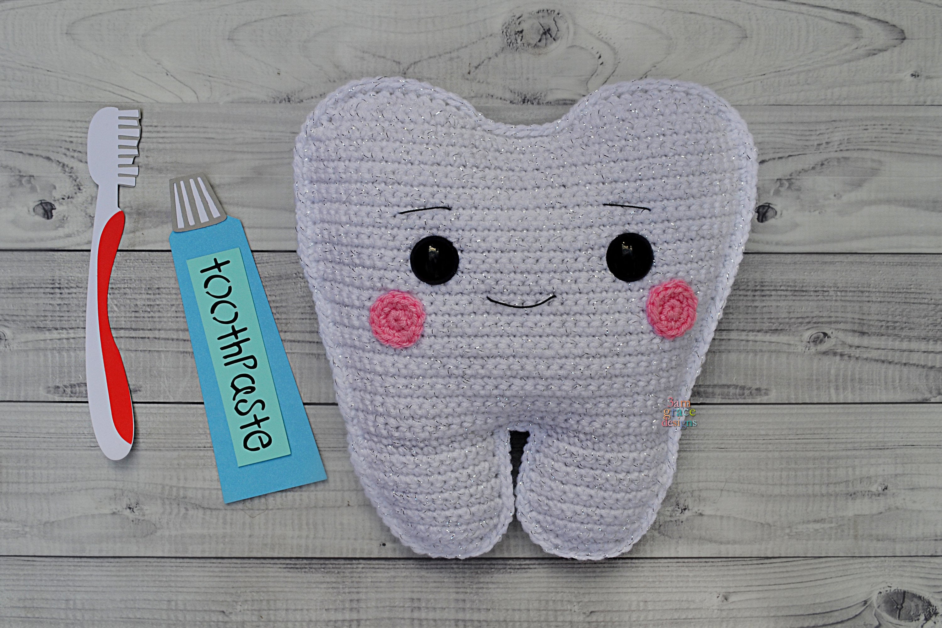 35 Tooth Crochet Pattern: Unlock Your Creativity with Fun Dental Designs 16 Crochet Tooth Fairy Pillow Amigurumi Plushie Crochet
