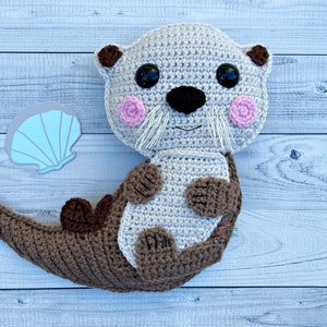 Otter Crochet Pattern, Otter Amigurumi Pattern, Otter Kawaii Cuddler, Otter Rag doll, Otter Ragdoll, Otter Plush, Kawaii Otter Cuddler