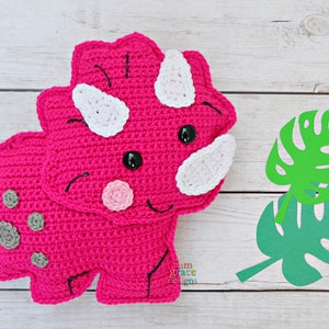 Triceratops Crochet Pattern, Triceratops Amigurumi Pattern, Triceratops Kawaii Cuddler, Triceratops Rag doll, Triceratops Ragdoll, Kawaii