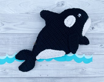 Orca Killer Whale Amigurumi Plushie Crochet Pattern Kawaii Cuddler Ragdoll PDF Digital Download