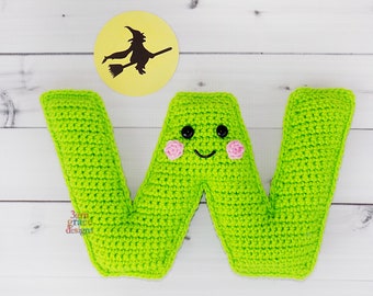 Lower Case Letter W Crochet Pattern, Letter W Amigurumi Pattern, Alphabet Crochet Pattern, Alphabet Amigurumi Pattern, Letter W Cuddler