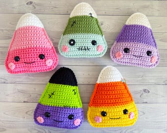 Candy Corn Amigurumi Plushie Crochet Pattern Kawaii Cuddler Ragdoll PDF Digital Download