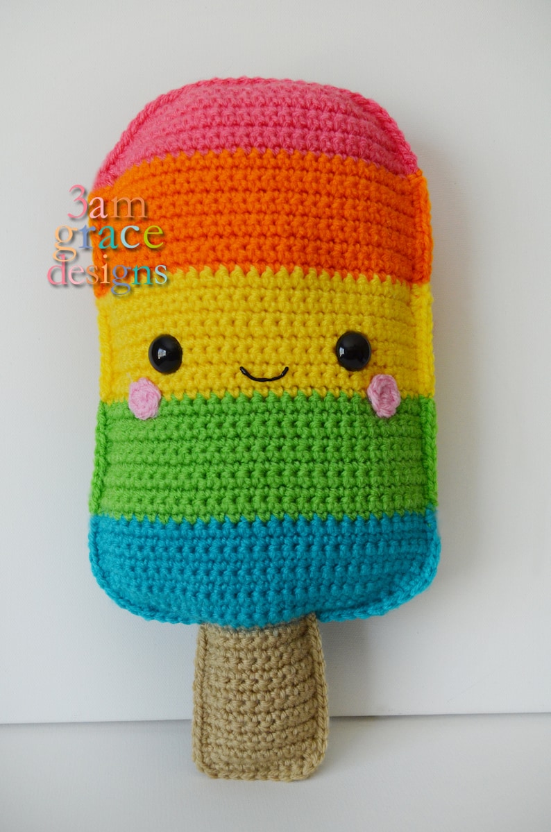 Popsicle Crochet Pattern, Popsicle Amigurumi Pattern, Popsicle Kawaii Cuddler, Popsicle Rag doll, Popsicle Ragdoll, Crochet Popsicle Pattern image 3