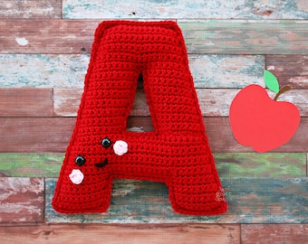 Letter A Crochet Pattern, Letter A Amigurumi Pattern, Alphabet Crochet Pattern, Alphabet Amigurumi Pattern, Letter A Ragdoll, Letter A