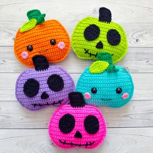 Mini Pumpkin Amigurumi Plushie Crochet Pattern Kawaii Cuddler Ragdoll PDF Digital Download