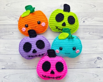 Mini Pumpkin Amigurumi Plushie Crochet Pattern Kawaii Cuddler Ragdoll PDF Digital Download
