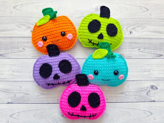 Mini Pumpkin Amigurumi Plushie Crochet Pattern Kawaii Cuddler Ragdoll PDF Digital Download