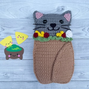 Purrito Cat Burrito Crochet Pattern, Purrito Cat Burrito Amigurumi Pattern, Purrito Cat Burrito Kawaii Cuddler, Purrito Cat Burrito Rag doll
