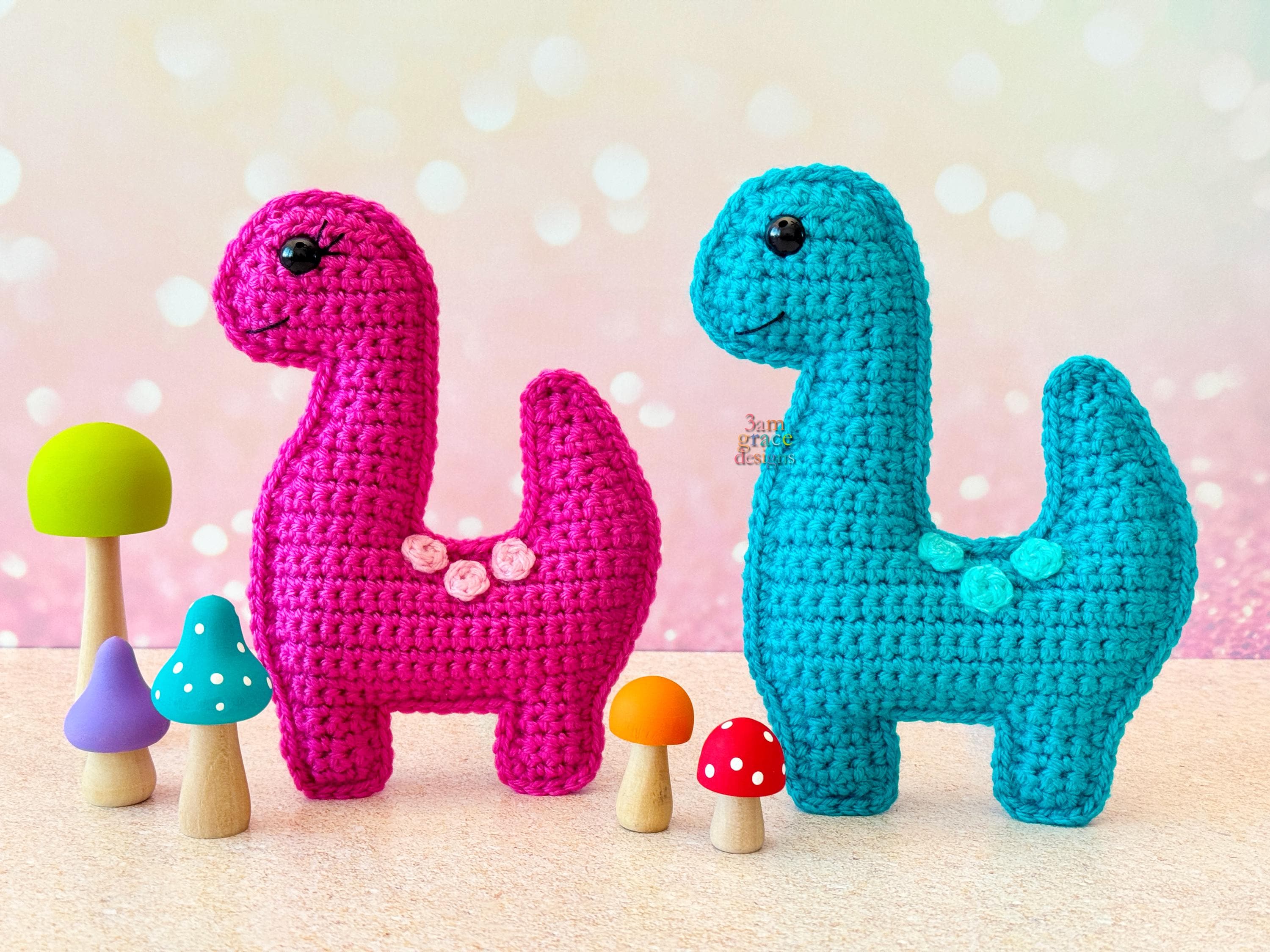 16 Mini Dino Crochet Patterns for Cute, Giftable Amigurumi Projects 14 Mini Brontosaurus Dinosaur Amigurumi Plushie Crochet